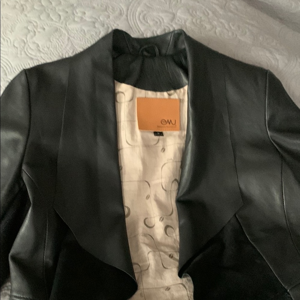 EMU of Australia Black Leather Jacket, XS